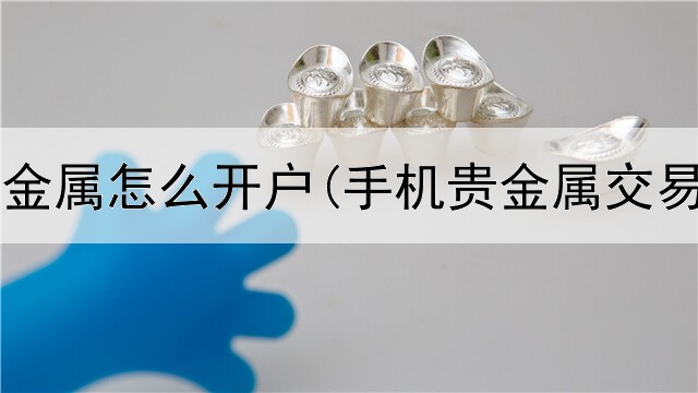  青海银贵金属怎么开户(手机贵金属交易app)